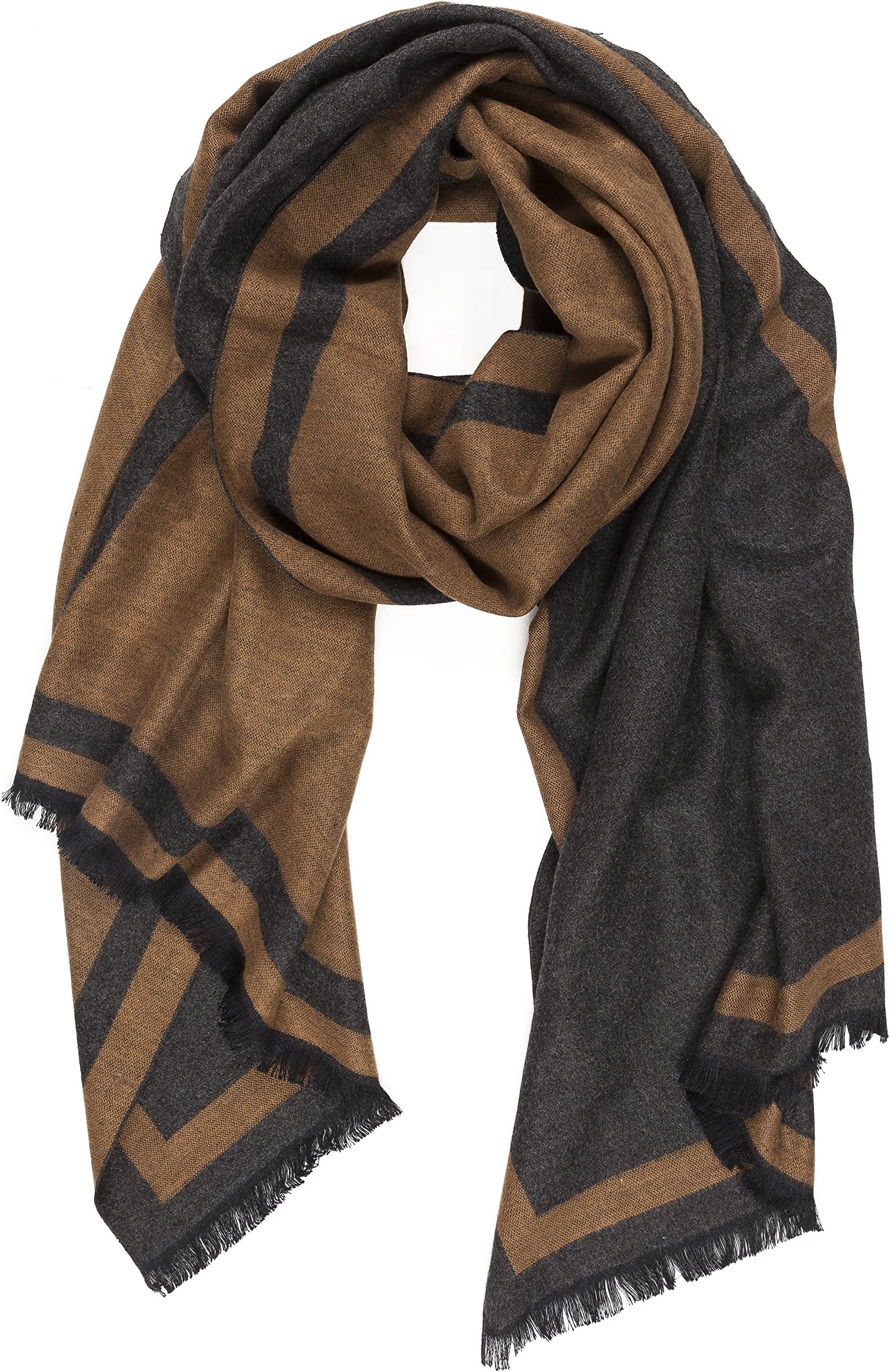 Scarf for Men Reversible Elegant Classic Cashmere Feel Scarves for Fall Winter