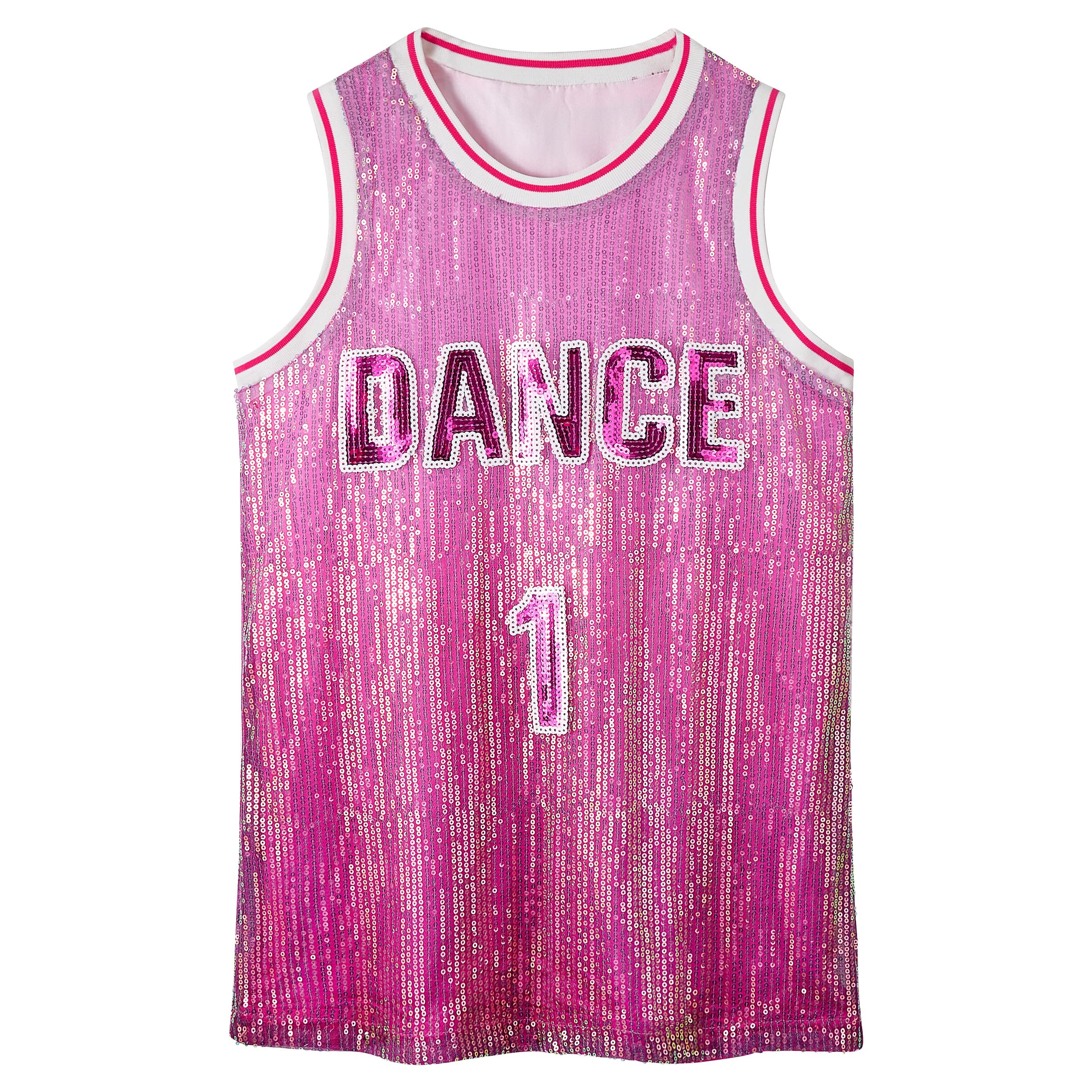 LOLANTA Vestito da Canotta Senza Maniche con Scollo a Barchetta Scintillante Hip Hop Dancewear