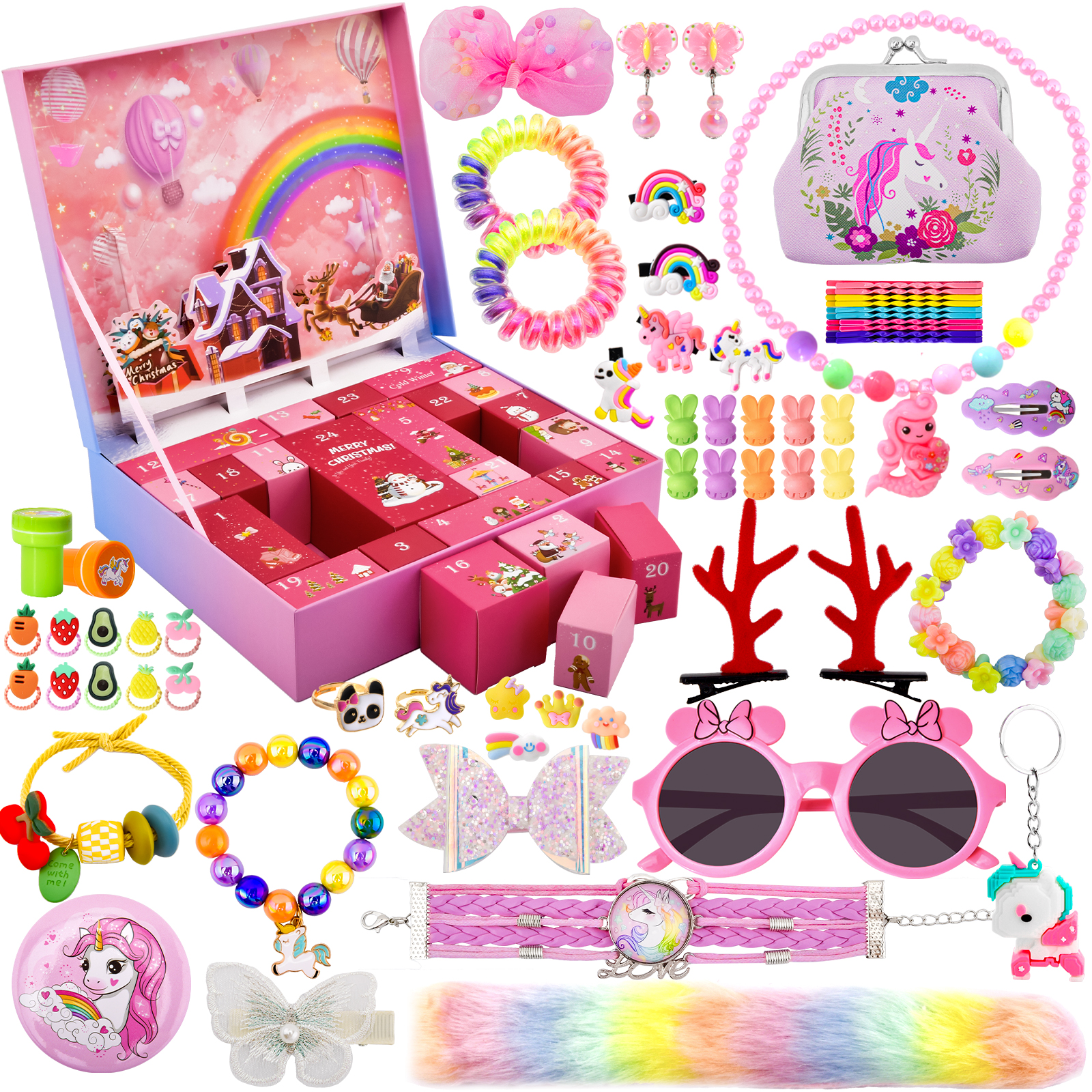 Advent Calendar 2026 Girls, Unicorn Gifts 24 Days Xmas Count Down