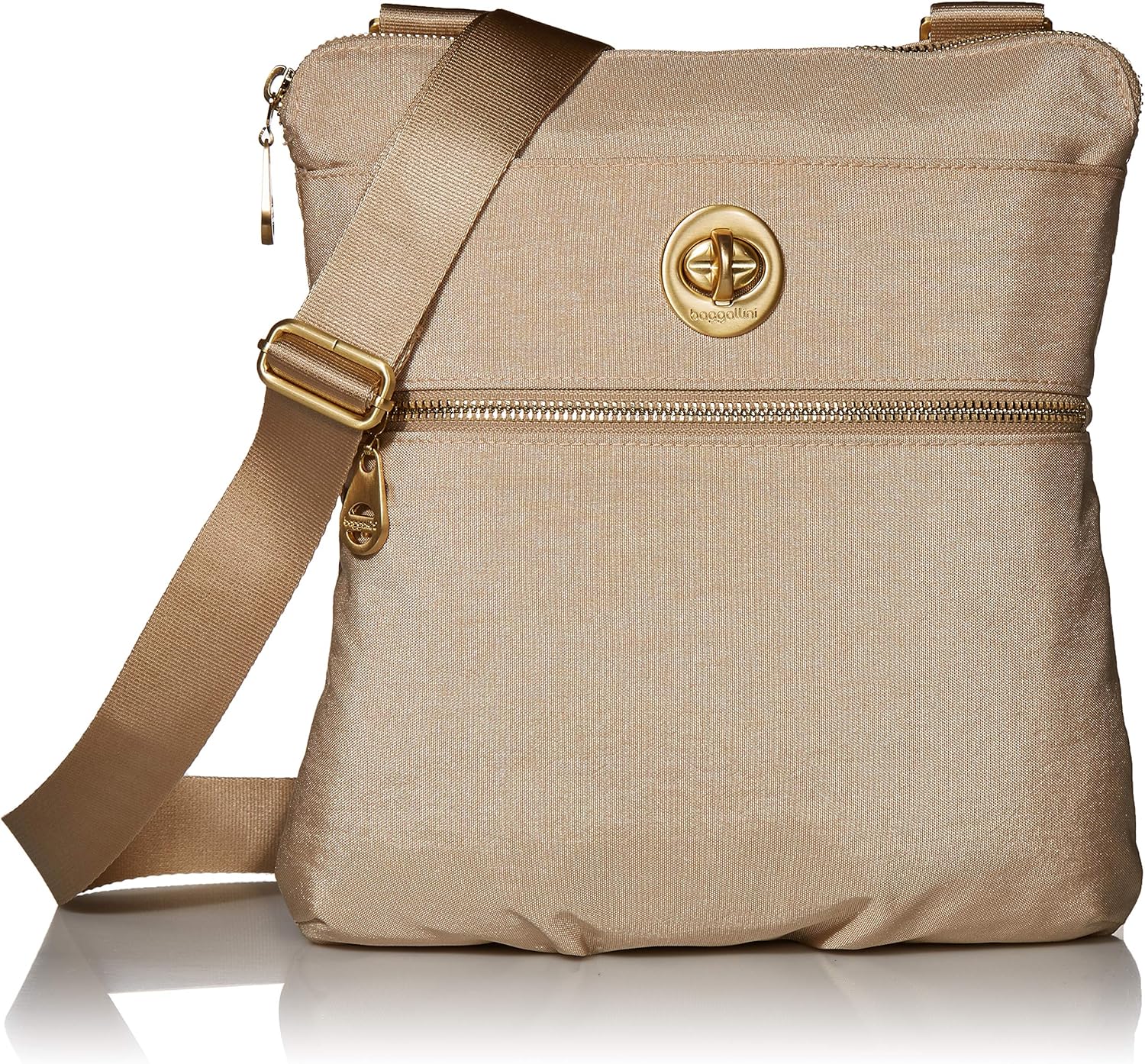 Baggallini womens Hanover Crossbody, champagne shimmer, One Size