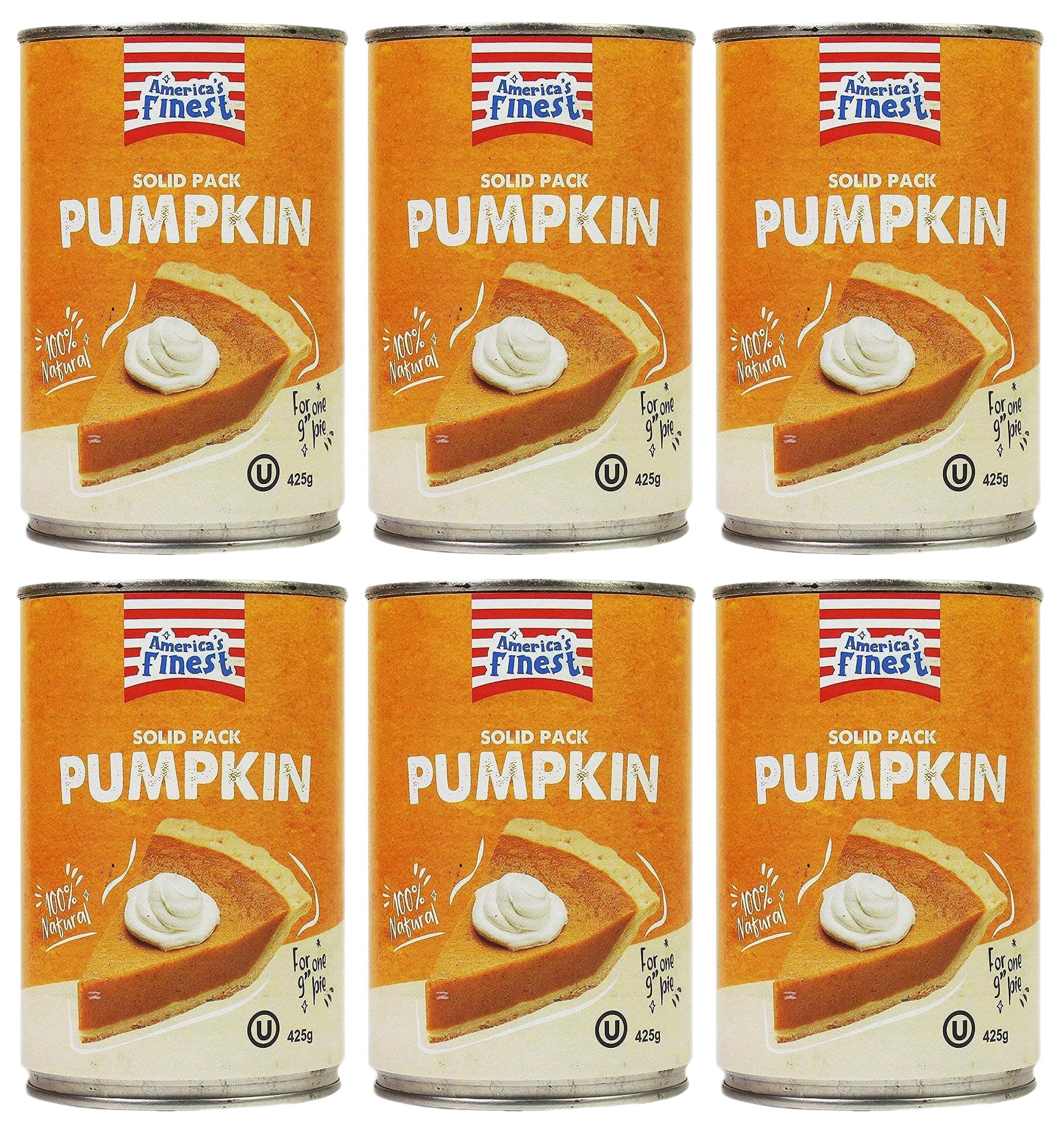 America's Finest Purée de citrouille – 100 % pure citrouille, 425 g (lot de 6)