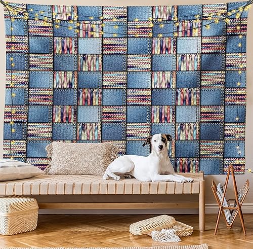 Miniatura 27 de Lunarable Tapiz de girasol tamaño Queen, ramo de ilustraciones inspiradas en la naturaleza abstracta composición retro, colcha colgante de pared,