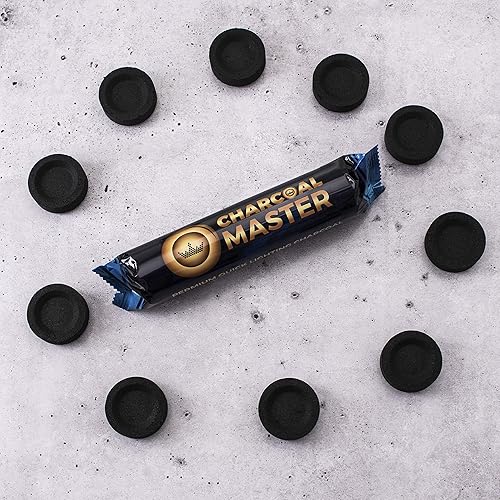 Miniatura 5 de Carbón claro rápido de Charcoal Master - Discos instantáneos de carbón - Tabletas de carbón de incienso - Discos de carbón - Juego de 100 discos de