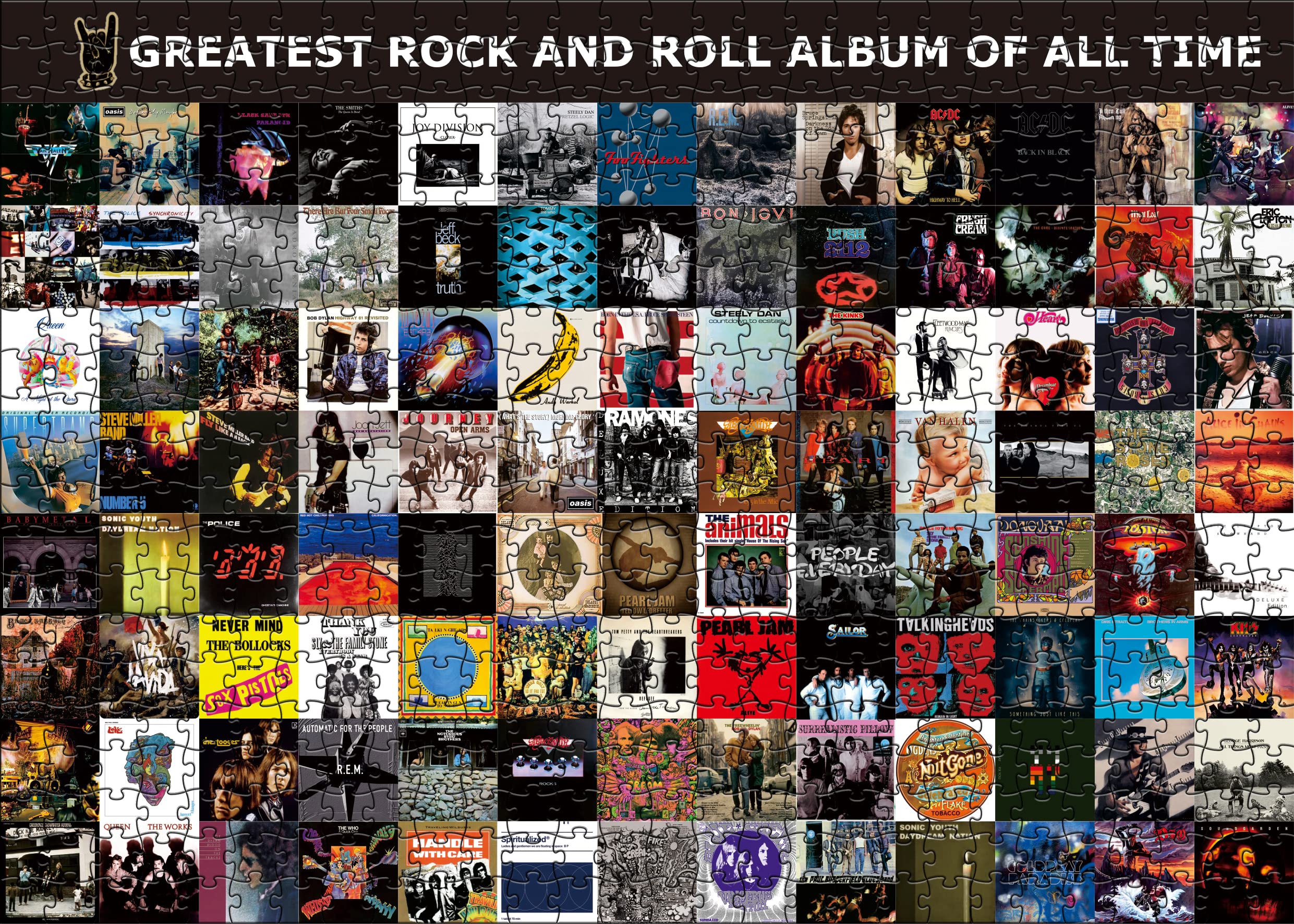 Buy Album Cover of All Time Puzzle for Adults 1000 Piece, Greatest Rock