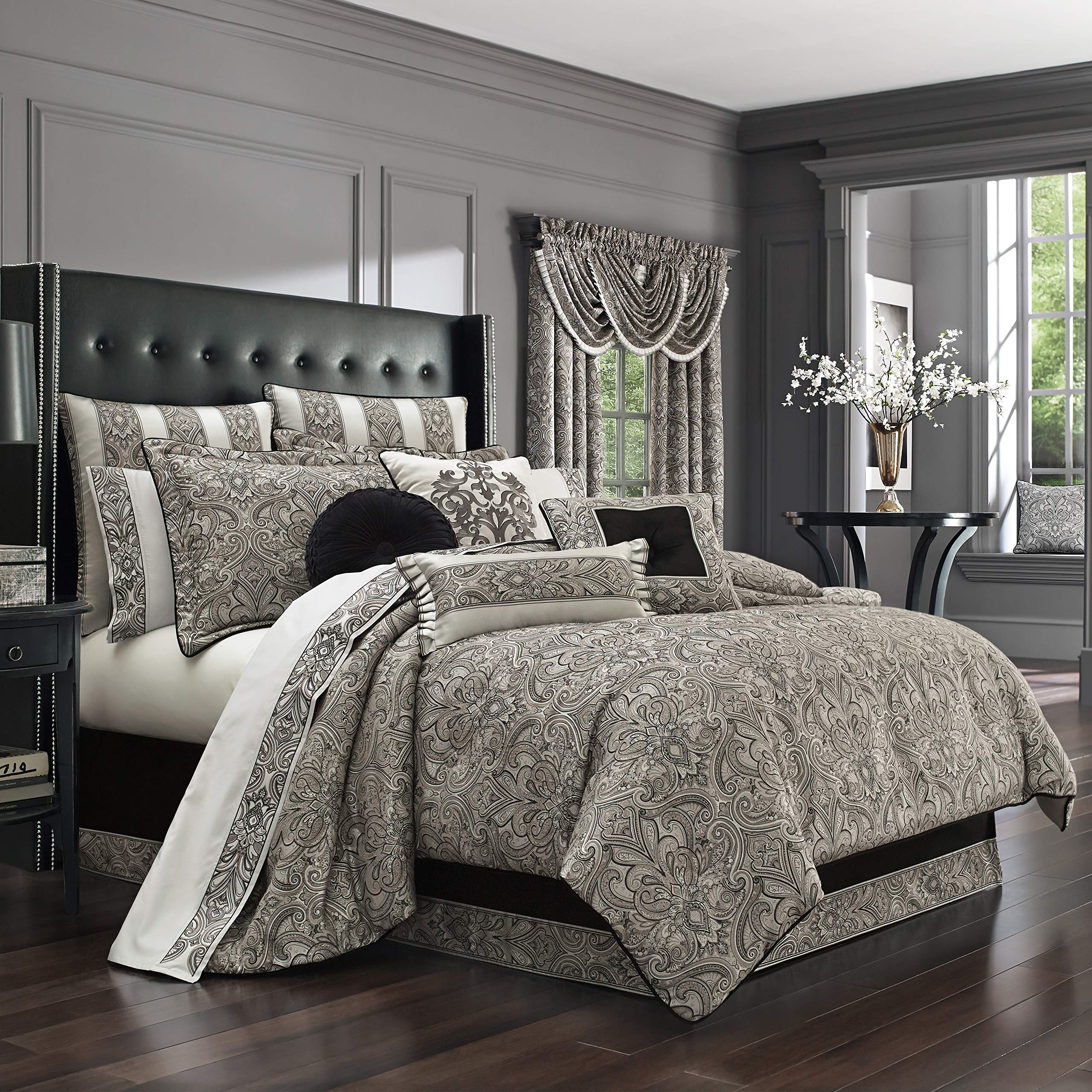 Amazon.com: Five Queens Court Carleigh Woven Jacquard Luxury 4pc