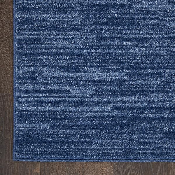 Nourison Essentials Indoor/Outdoor Navy Blue 2' x 6' Area Rug, Easy Cleaning, Non Shedding, Bed Room, Living Room, Dining Room, Backyard, Deck, Patio (2x6) - 5