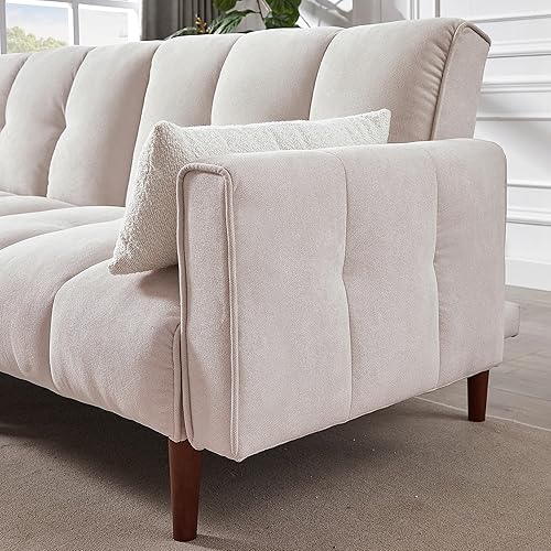 Miniatura 6 de Sofá futón moderno para siestas, sofá biplaza, 2 plazas, sofá cama convertible para el hogar, apartamento, oficina, espacio pequeño, juegos de