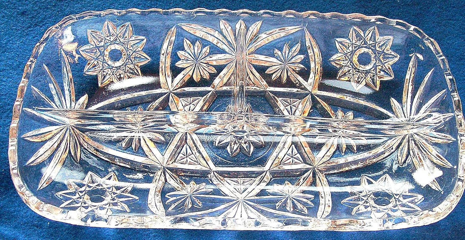 Anchor Hocking Star of David 12" 3 Compartment Tray