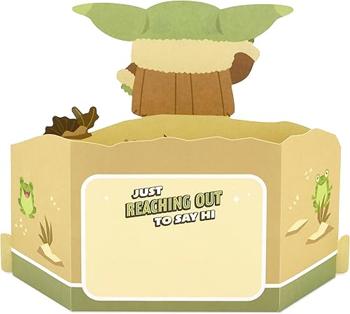 Miniatura 3 de Hallmark Star Wars - Tarjeta de cumpleaños desplegable (Baby Yoda), tarjeta 3D de papel del 4 de mayo
