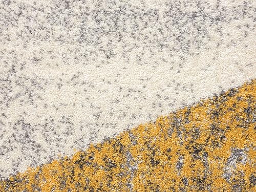 Miniatura 5 de Abani Laguna Collection - Alfombra turca envejecida geométrica, color gris y amarillo, estilo moderno, 6 x 9 pies, alfombra decorativa