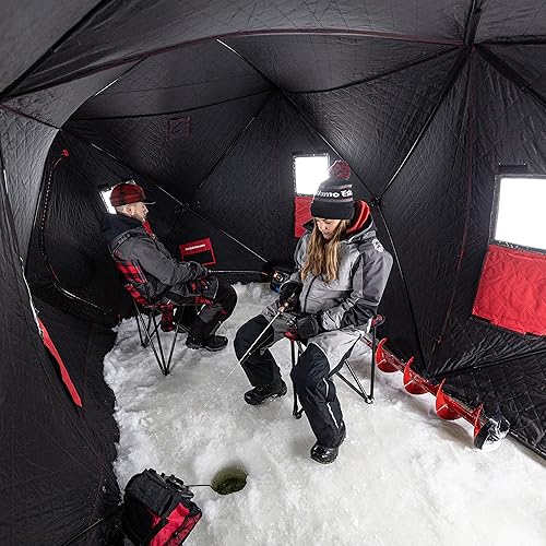Miniatura 3 de Eskimo 36150 Quickfish 6i Refugio portátil de pesca en hielo con aislamiento, estilo base, 68 pies cuadrados de área de pesca, refugio para 6