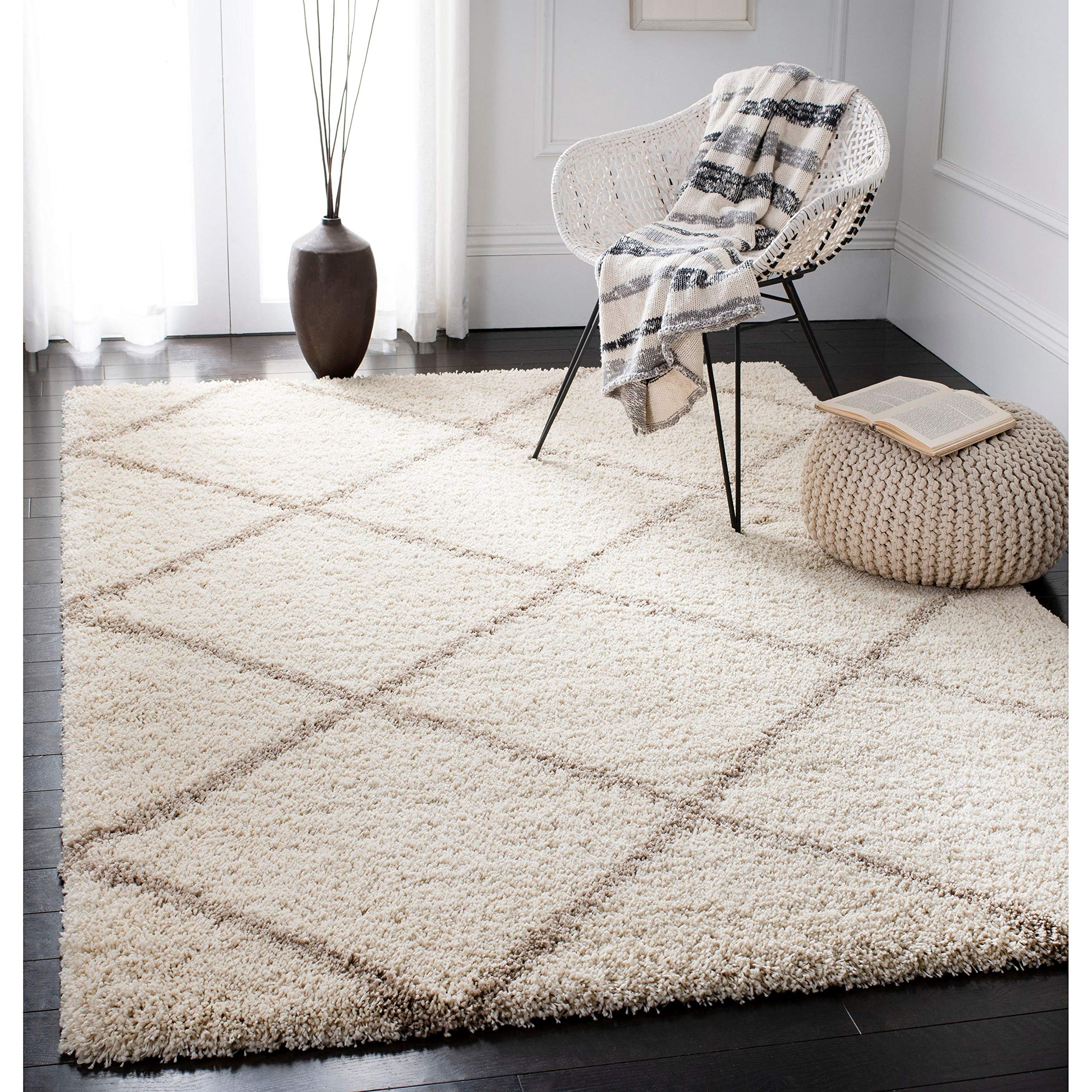 Microfiber Shag Rugs - Beige & Ivory -27
