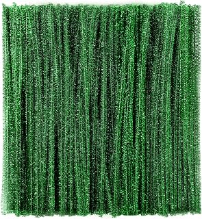 Caydo 200 Pieces Glitter Green Pipe Cleaners Thick Fluffy Chenille Stems Pipe Clean…