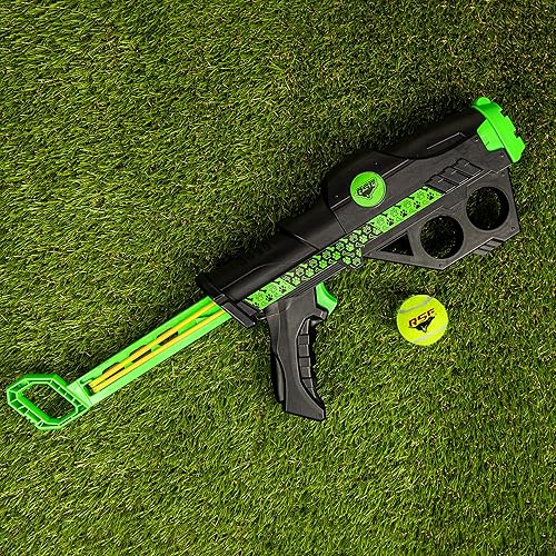 Vista 7 de Franklin Pet Supply Co. - Mini lanzador de pelotas de tenis para perros, mini cañón lanzador de pelotas de tenis para perros y juegos activos