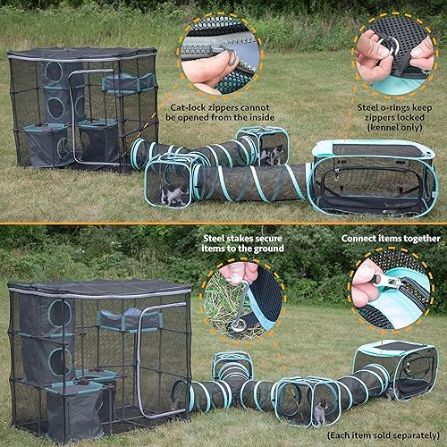 Miniatura 5 de Kitty City Claw - Juego de muebles para gatos para interiores y exteriores, 5523C, negro, (CM-10175)