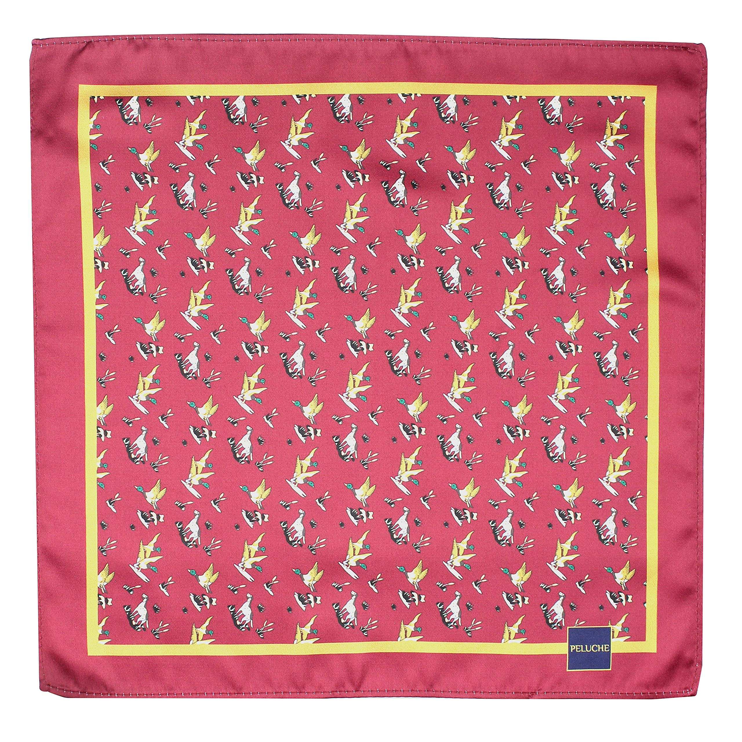 peluche Poly-Silk Animal Print Pocket Square For Men-picture-55