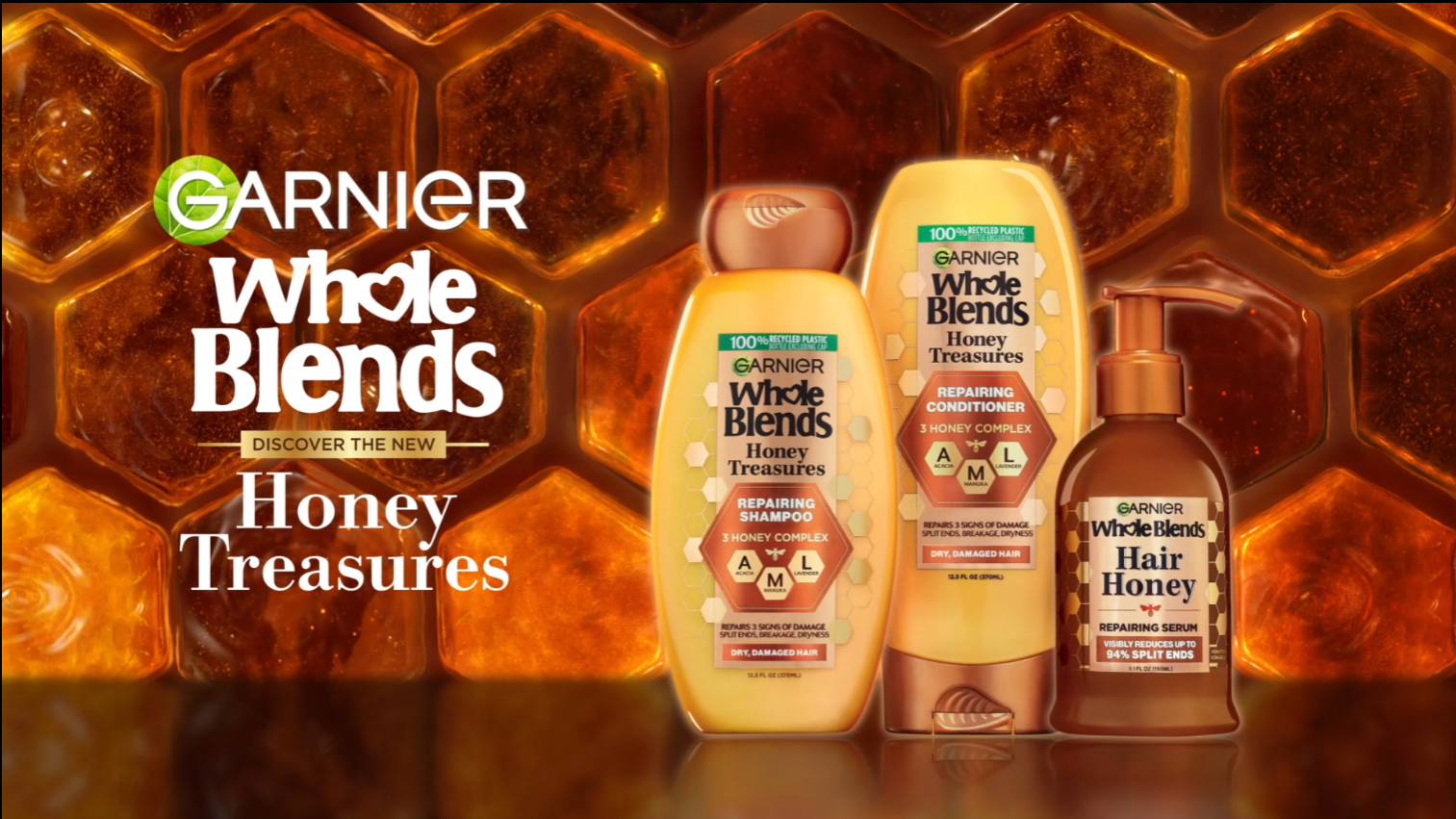 Amazon.com : Garnier Whole Blends Honey Treasures Repairing