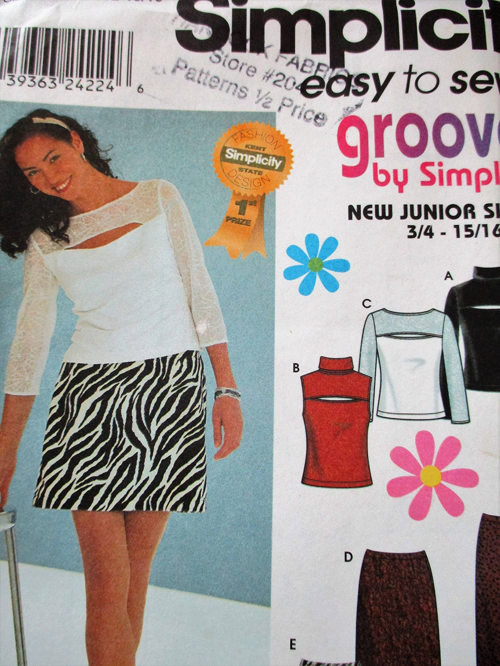 Patron de couture jupe pantalon top Simplicity 9360 tailles ado BB