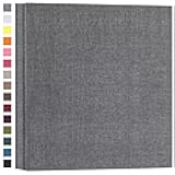 potricher Photo Album for 4x6 600 Photos Linen Cover Extra Large Capacity Picture Book for Family Wedding Anniversary and Baby (Gray)