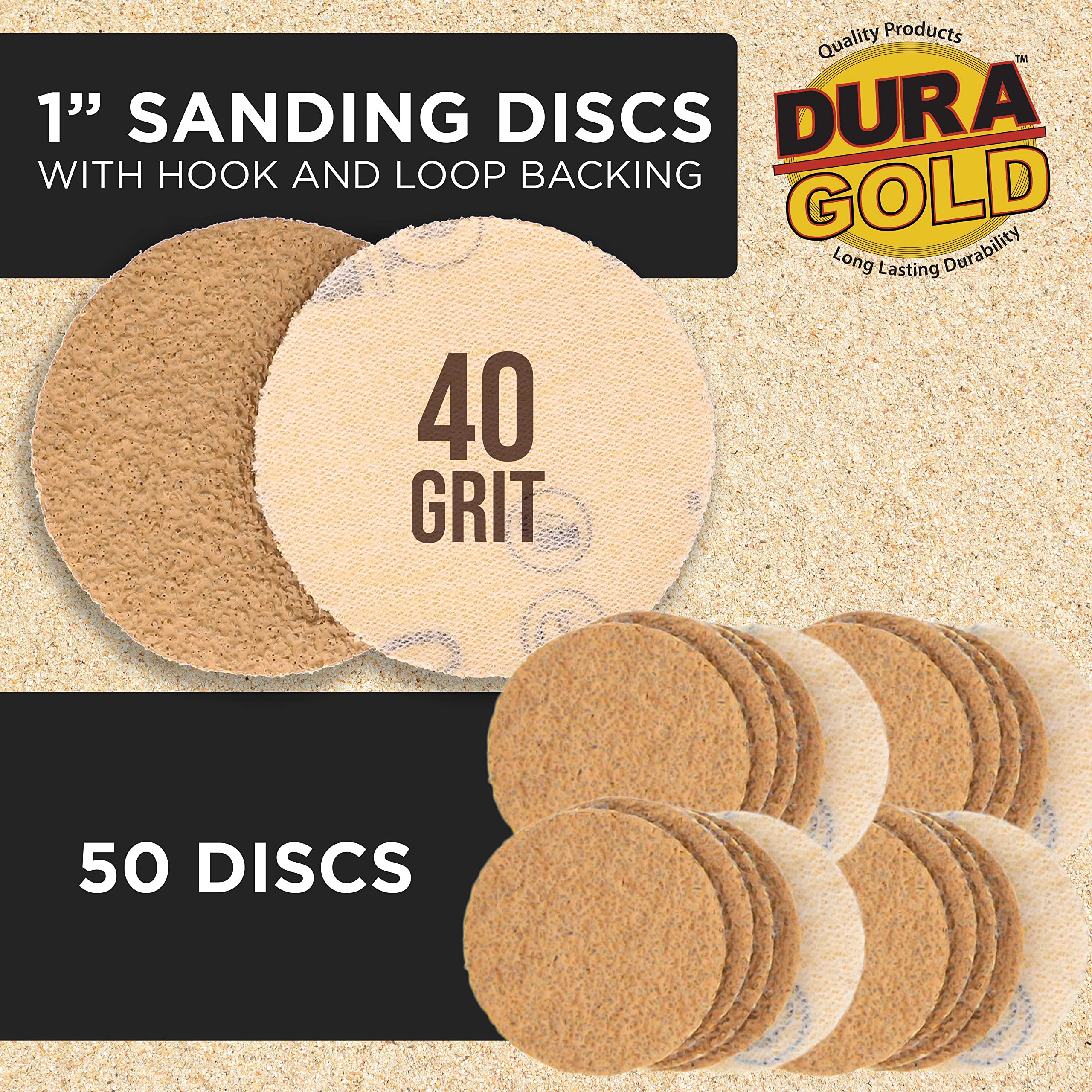 Orbital Sander Dura-Gold 40 Grit Sanding Discs | 3" Hook & Loop Coarse Sandpaper For DA Sanders - 20 Pack Dewalt Sander - Foto 8