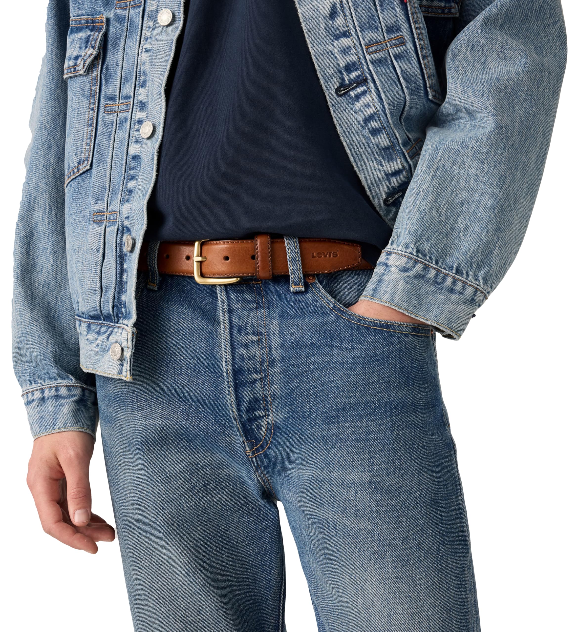 Levi's Herren Finn Feather Edge Belt Gürtel (1er Pack)