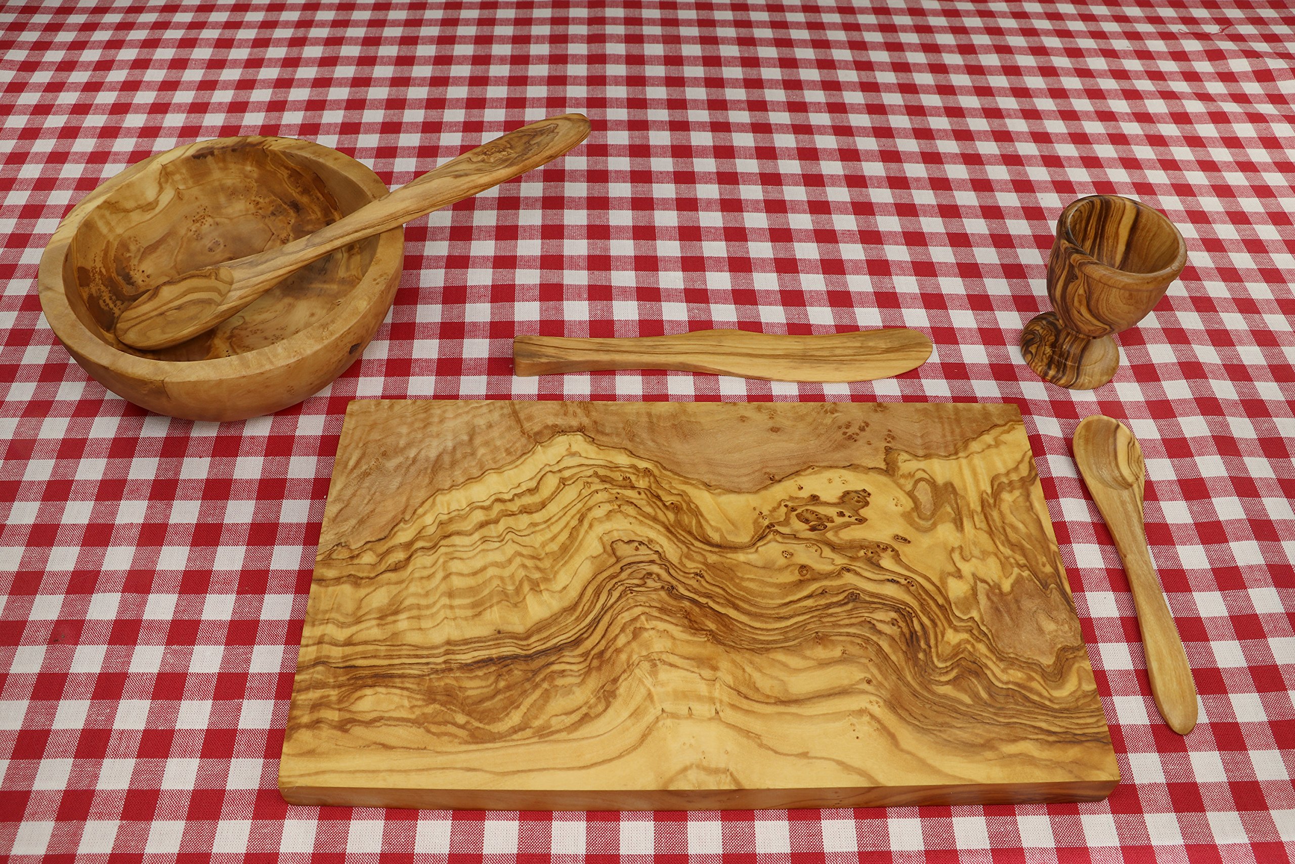 D.O.M. Die Olivenholz Manufaktur D.O.M. Palma Set de Petit-déjeuner 6 pièces en Bois d'olivier