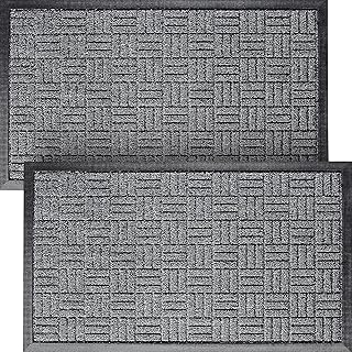 Front Door Mats, 2 Pc Set, 29.5 x 17, All Weather Entry and Back Yard, Indoor an
