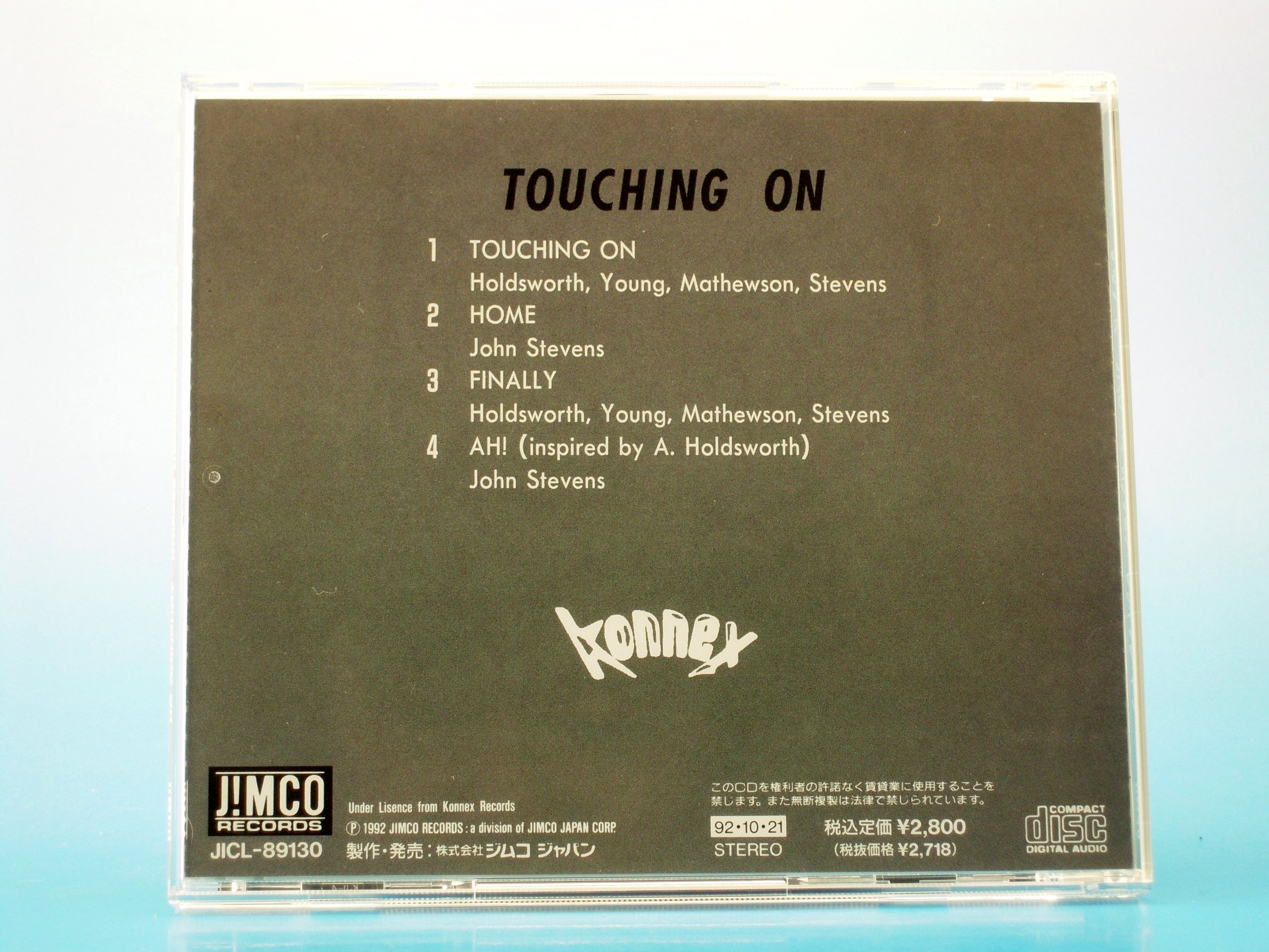 JOHN STEVENS (2) ALLAN HOLDSWORTH RON MATHEWSON - Touching On - Disque CD