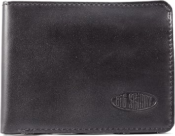 Big Skinny RFID Blocking Passcase Leather Slim Wallet, Holds Up to 30 Cards, Black