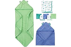 Simple Joys by Carter's Unisex Babies' 8-Piece Towel and Washcloth Set, Perfect...