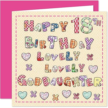 To A Wonderful Goddaughter On Your 18th 18 Girl Hair Design Happy Birthday Card Amazon Co Uk Stationery Office Supplies