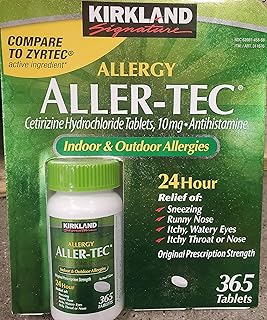 Aller-Tec-Cetirizine Hydrochloride Antihistamine 10mg, 300 Tablets
