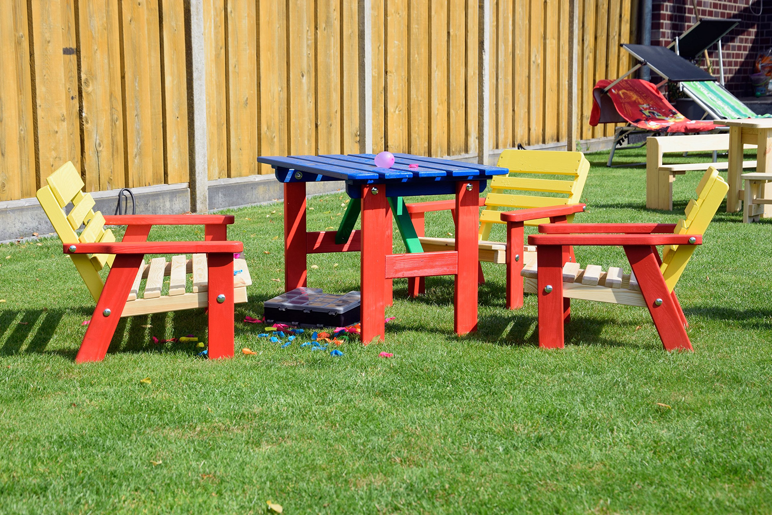 2 İn 1 Kinderzitgroep Kindertafel Kinderstoel Kindermeubels Voor 2 Tot 5 Jaar Mdf Vliesstof Wit 60 X 60 X 43 Cm