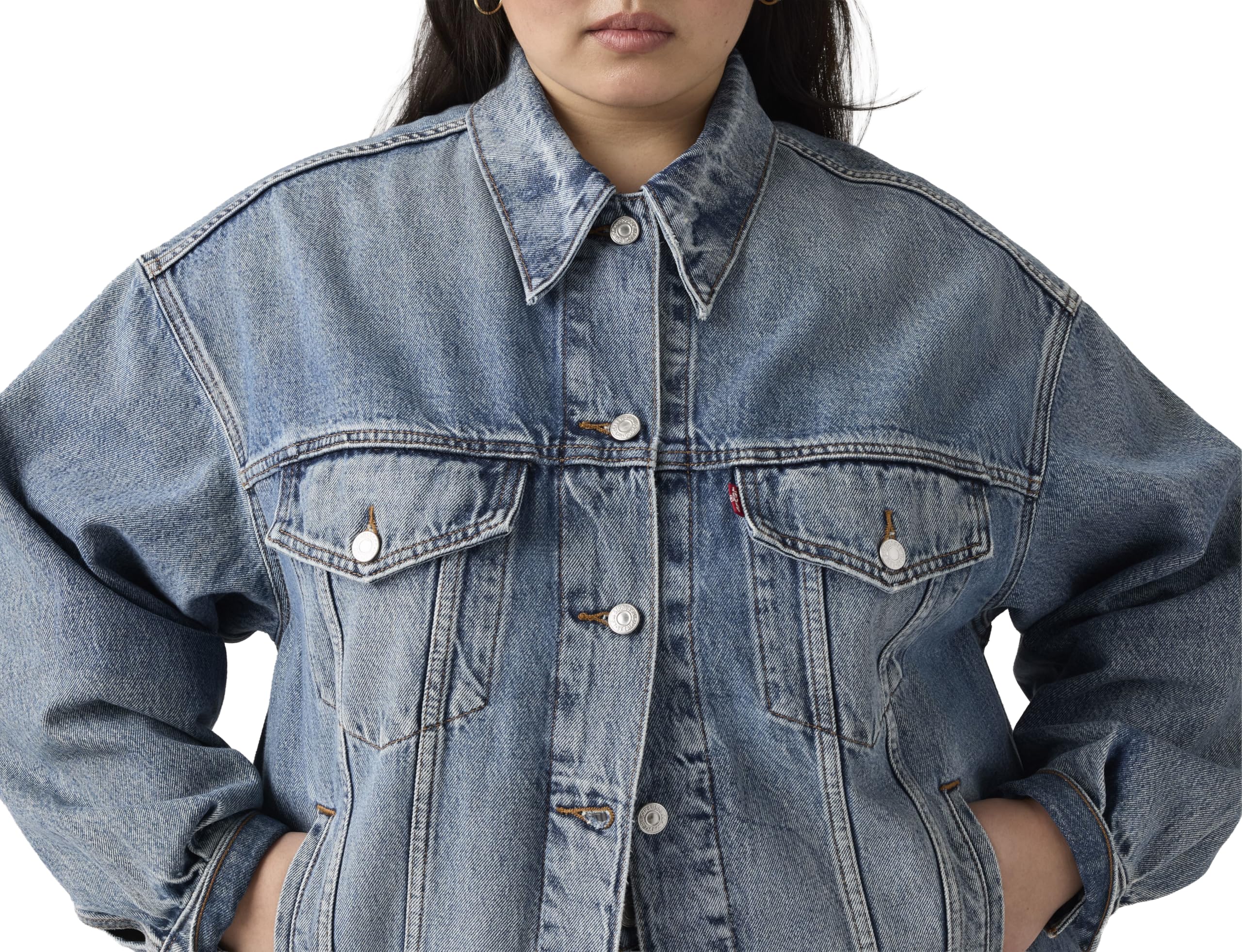 Levi's Plus Size 90s Sherpa Trucker Camisa para Mujer