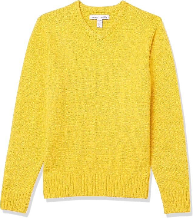 Amazon essentials maglione in misto cotone con scollo a v a maniche lunghe uomo AE-M-F20-SWT-107