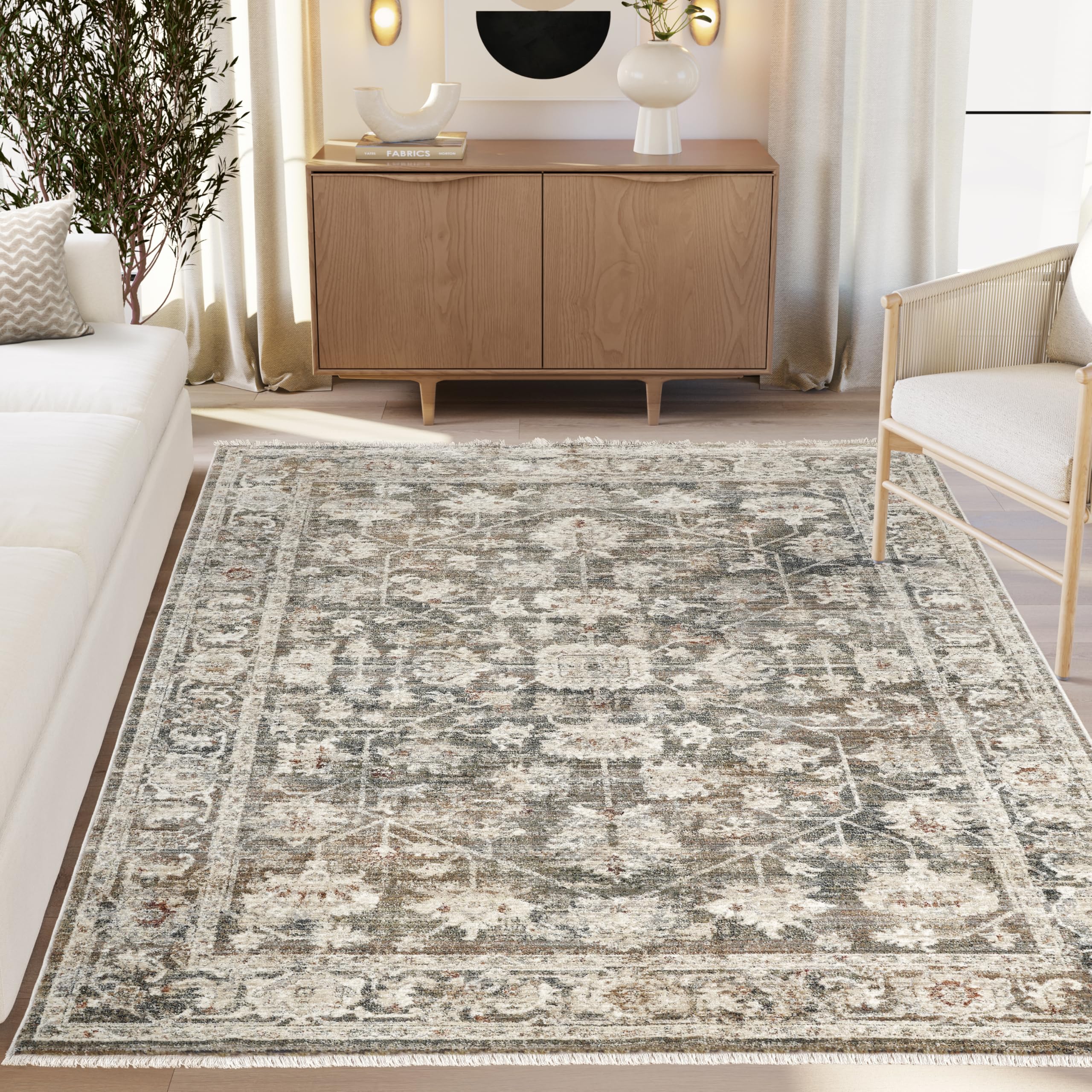 Blue Area Rug by Abani – 6' x 9', Polypropylene, Blue
