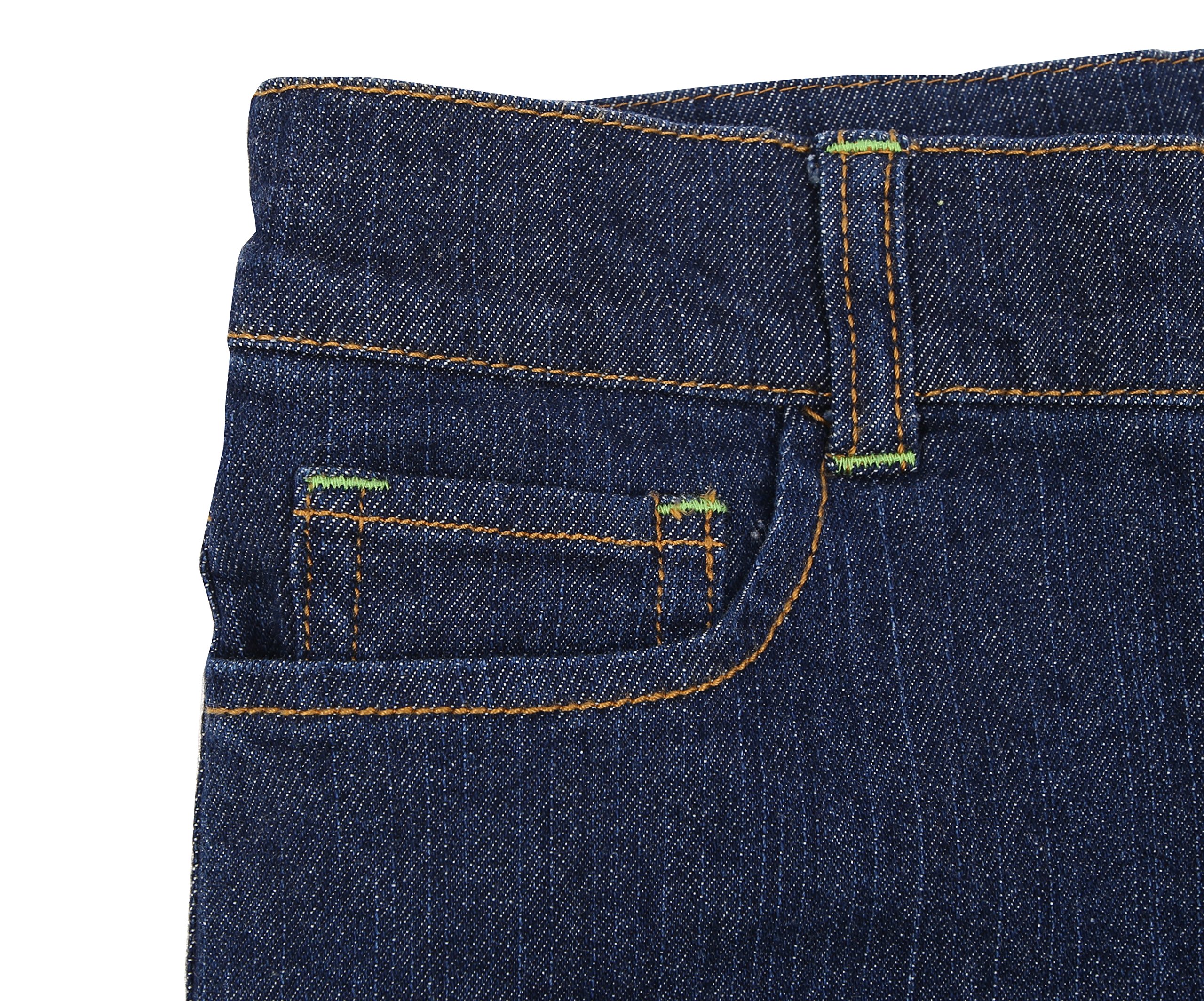 Bienzoe Fille Doux Denim Taille Haute Extensible Jeans Shorts