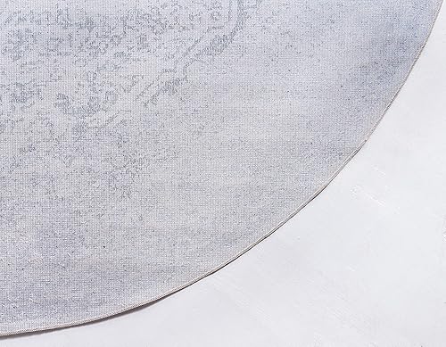 Miniatura 9 de Unique Loom Chateau Collection - Alfombra de área - Hoover (6 pies 1 pulgada, redonda, azul oscurobeige)