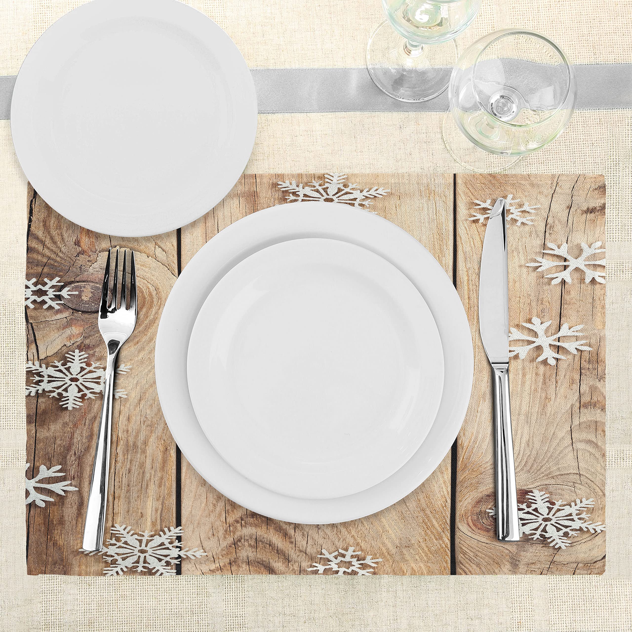 ABAKUHAUS Natale Tovaglietta Americana Set Di 4, Poco