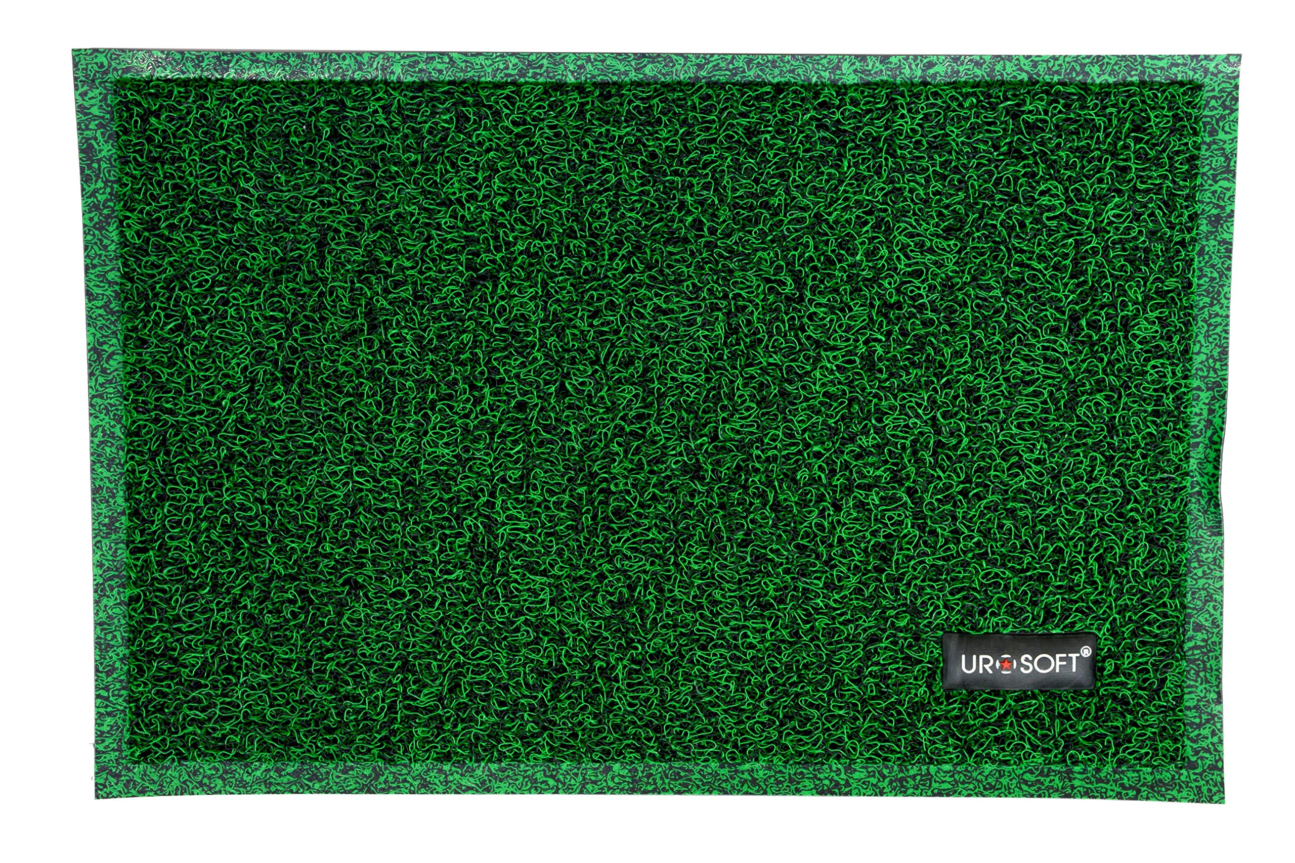 UROSOFTClassic Modern Doormat (Green, Polyvinyl Chloride, 40 x 60 cm)