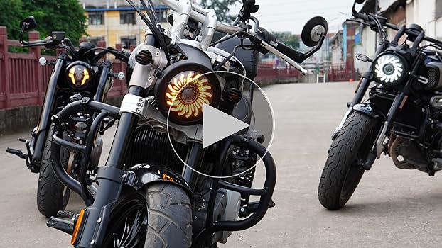 Amazon.com: SINLIRU 7inch Black Whirlwind LED Motorcycle