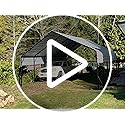 20'x25'x13' Metal Carport for 2 Cars, Heavy Duty Extra Tall Carport for Heavy Snow, Reinforced Frame, Permanent Shelter for Bass Boats, Full-Sized Pickup Trucks, and Tractors, N.W. 980 Lbs