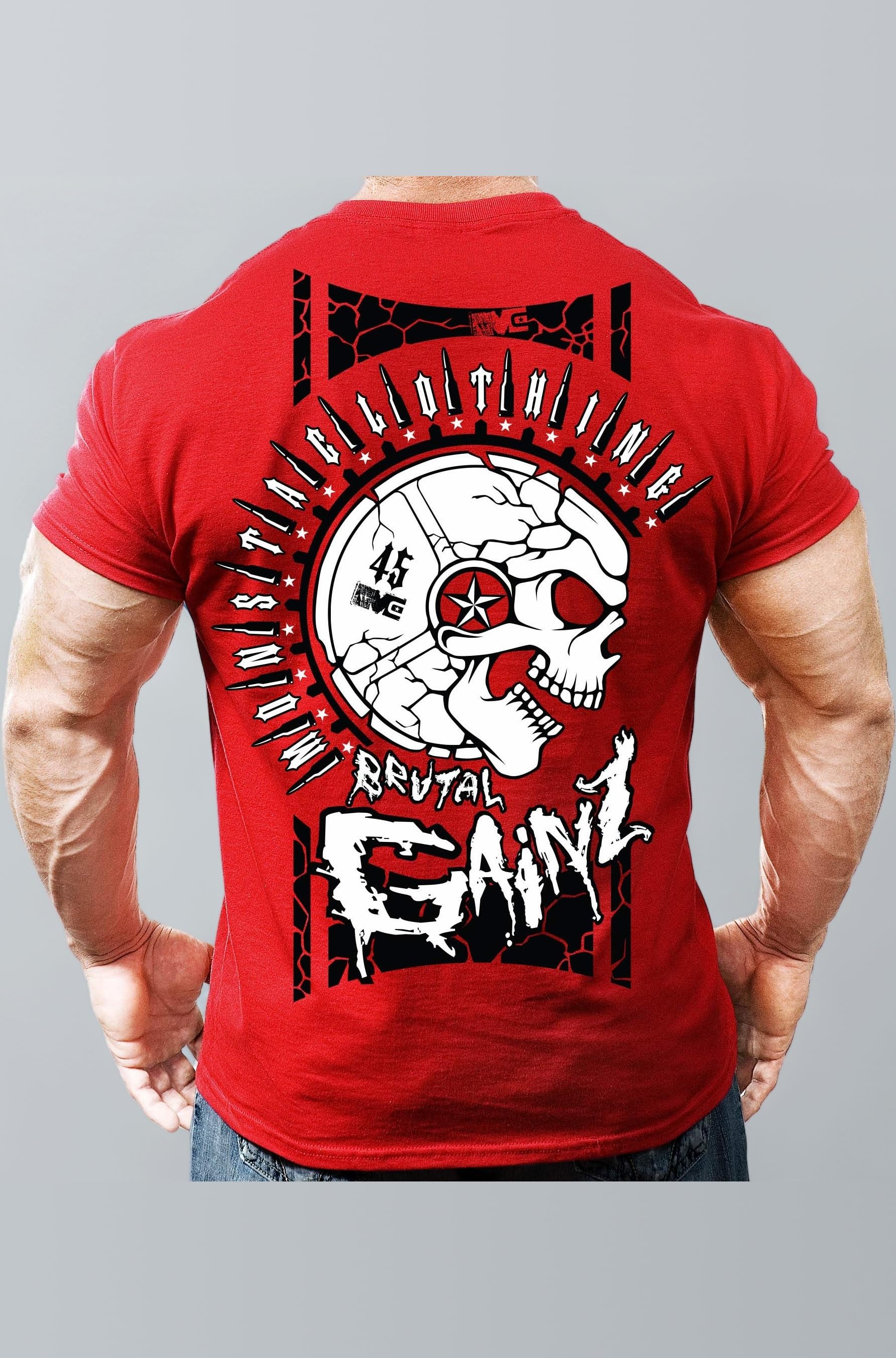 Mens Bodybuilding Workout (Brutal Gainz) Fitness Gym T-Shirt