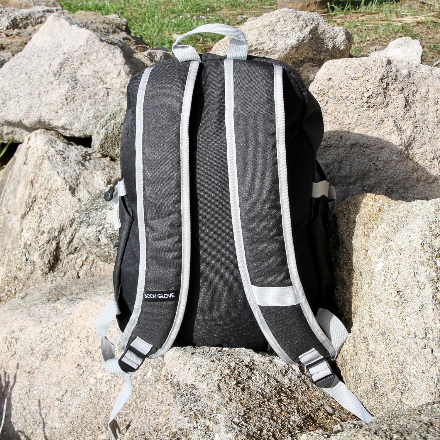 Body Glove Edgemere 18" Backpack Bookbag for Travel Business Hiking w/Laptop Sleeve, Black