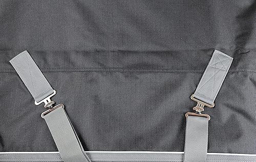 Miniatura 8 de T TEKE Sábanas de caballo, 1200D impermeables y transpirables para el cuidado del caballo sin relleno (51-87 pulgadas, incluyendo tamaño