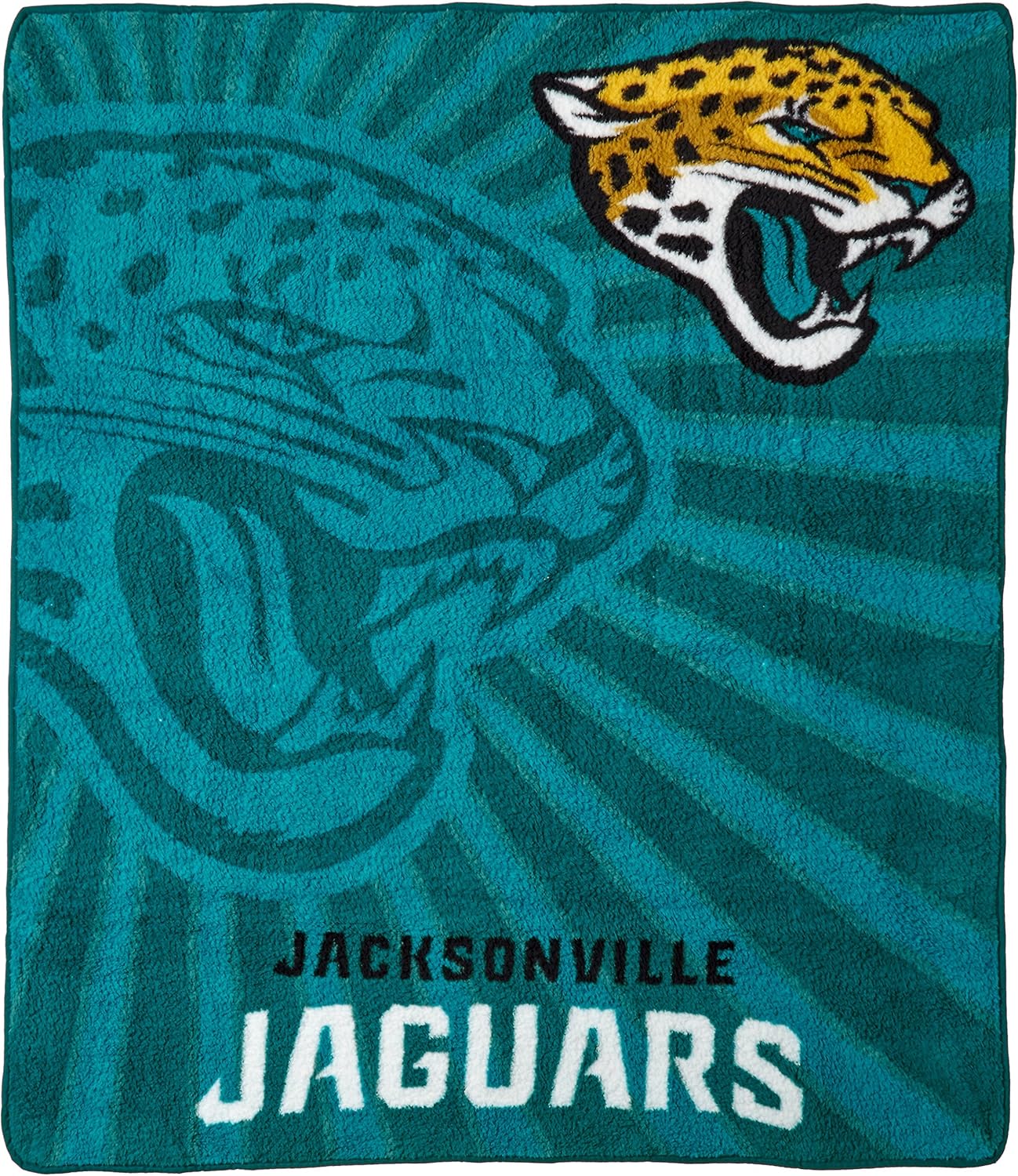 The Northwest Company NFL Jacksonville Jaguars Sherpa Throw Blanket, 50" x 60