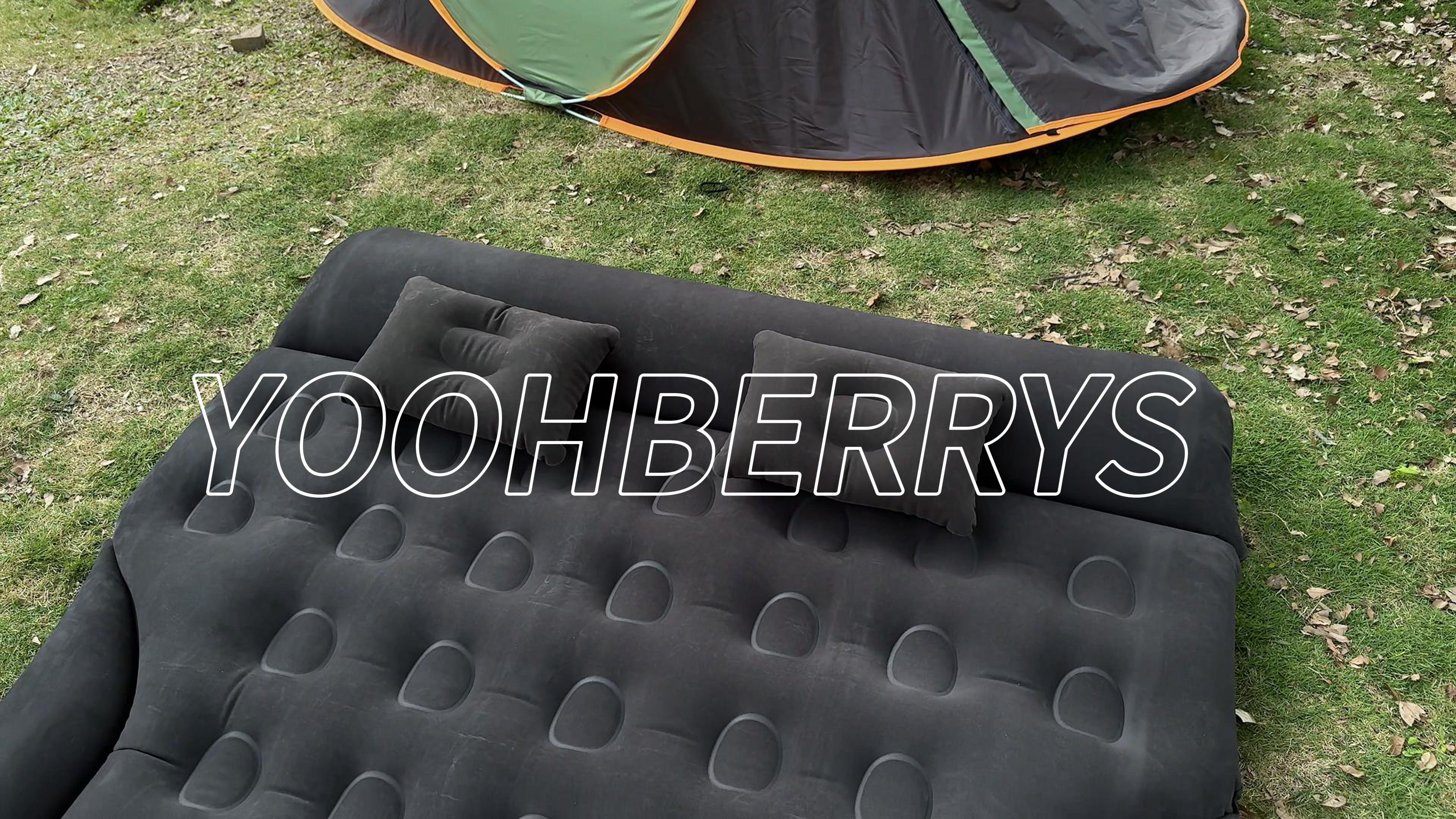 Matelas pneumatique de lit de camion gonflable à surface floquée duveteuse avec