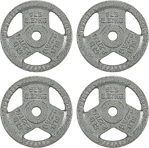 BalanceFrom Placa de peso de hierro fundido para entrenamiento de fuerza y levantamiento de pesas, olímpico o estándar