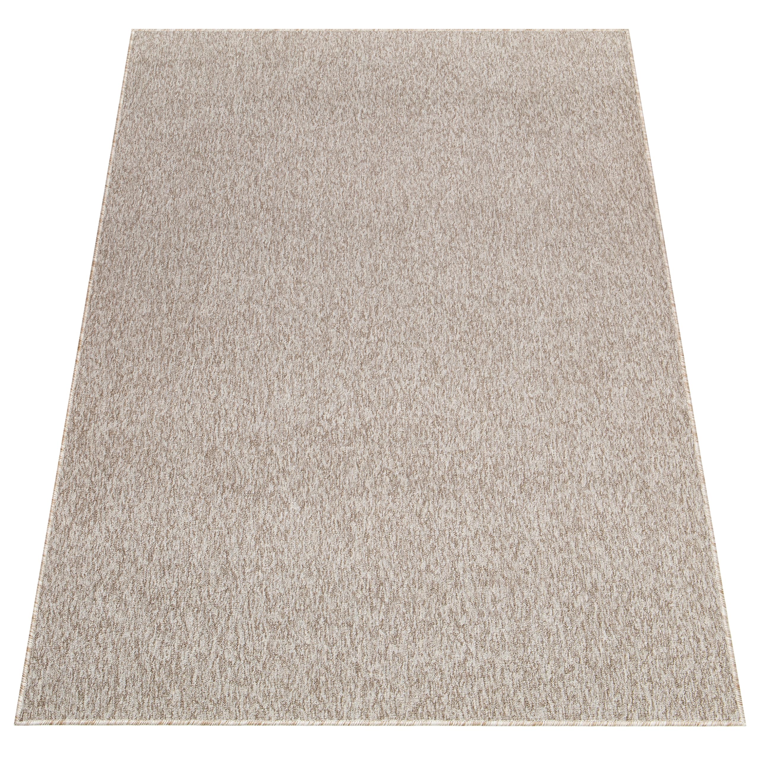 TAPISO Nizza Tapis Poils Ras Antidérapant Lavable Moderne Crème Foncé Beige Moucheté Tapis Salon Chambre Adulte Enfant Cuisine Entrée Oeko-TEX Résistant 80 x 150 cm