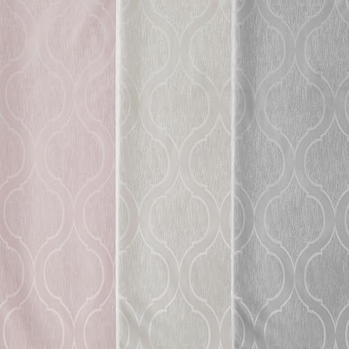 Miniatura 8 de Jubilantex Cortinas opacas geométricas de 84 pulgadas de largo, tratamientos de ventana brillantes para dormitorio, sala de estar, ojales en la